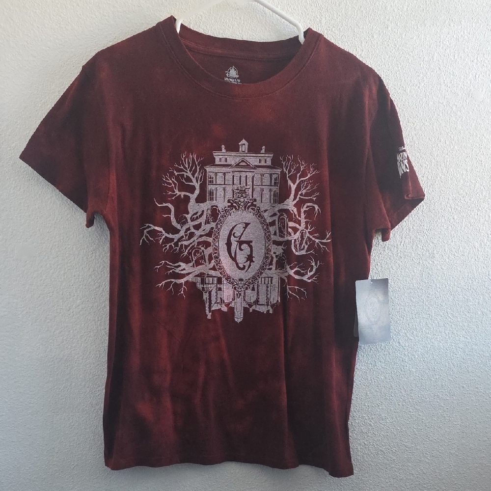 Women's Disney Haunted Mansion Shirt Maroon Size L